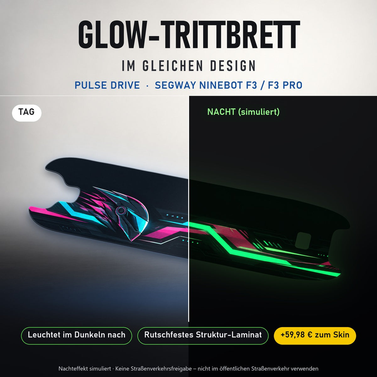 Glow-Trittbrett – PULSE DRIVE, Tag/Nacht