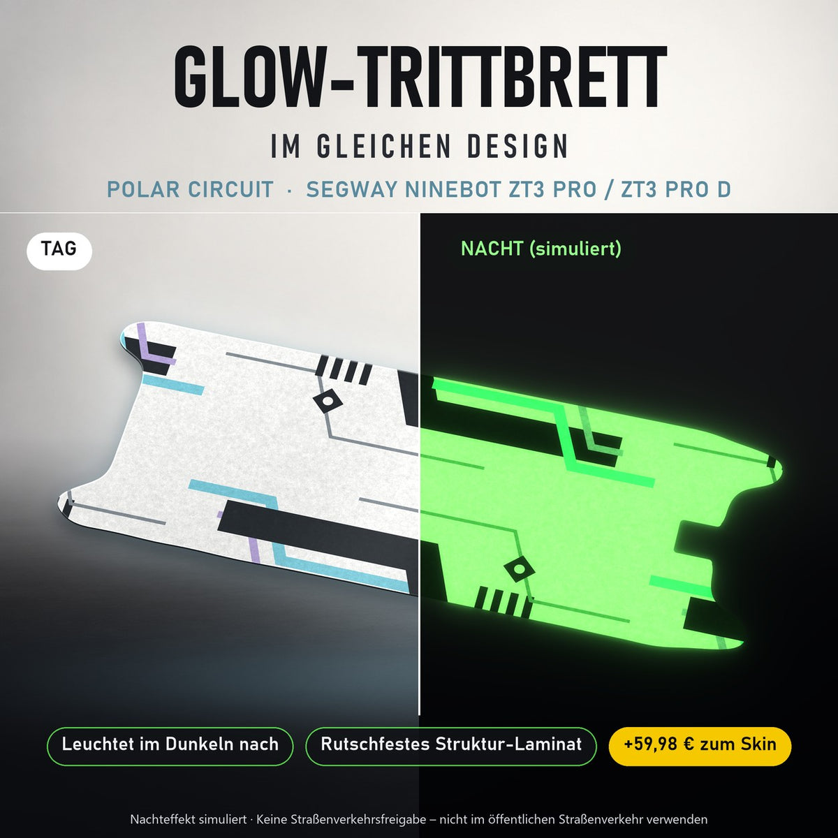 Glow-Trittbrett – POLAR CIRCUIT, Tag/Nacht