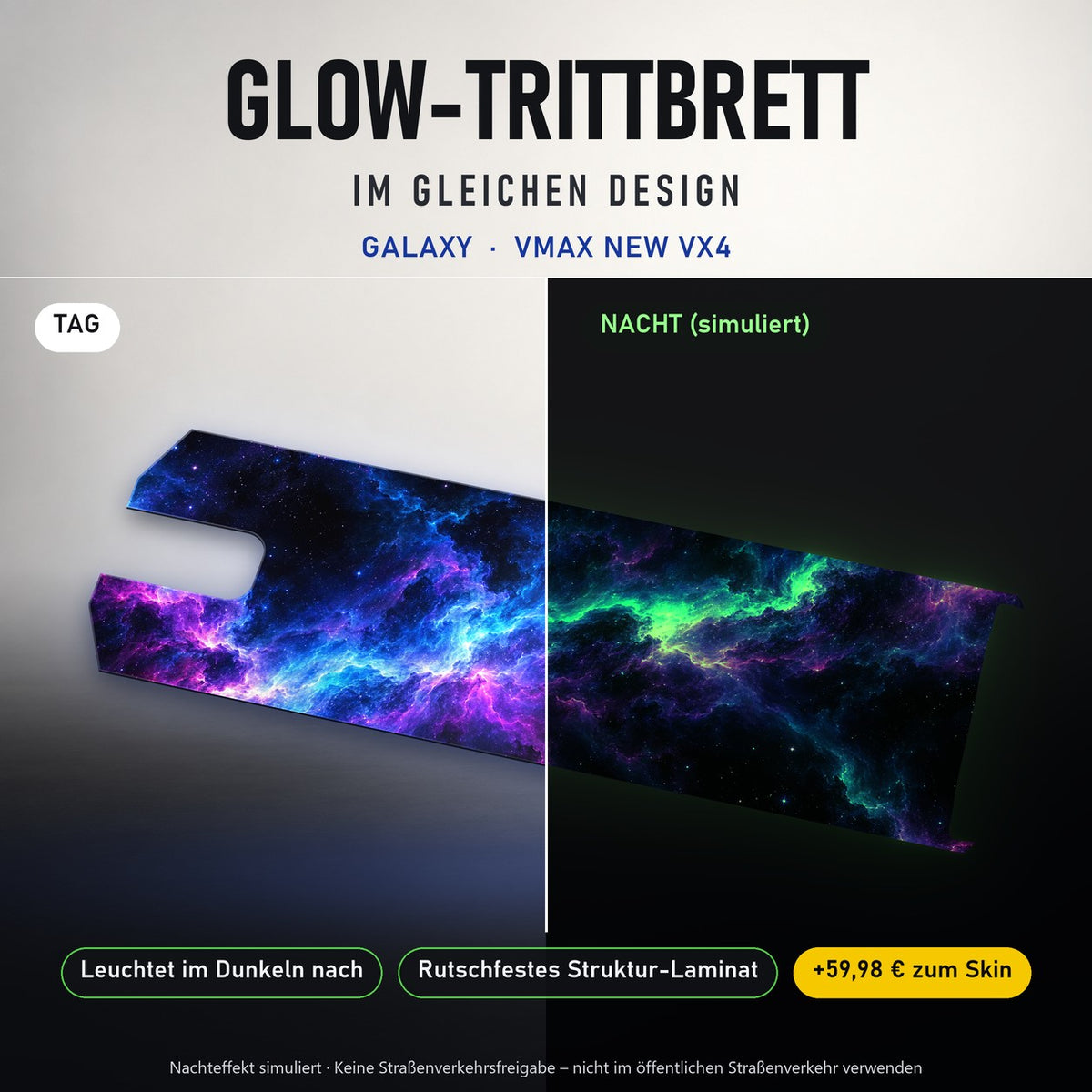 Glow-Trittbrett – GALAXY, Tag/Nacht