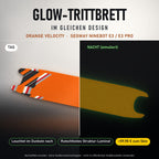 Glow-Trittbrett – ORANGE VELOCITY, Tag/Nacht