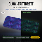 Glow-Trittbrett – VIOLET VOLTAGE, Tag/Nacht