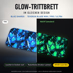 Glow-Trittbrett – BLUE SHARDS, Tag/Nacht