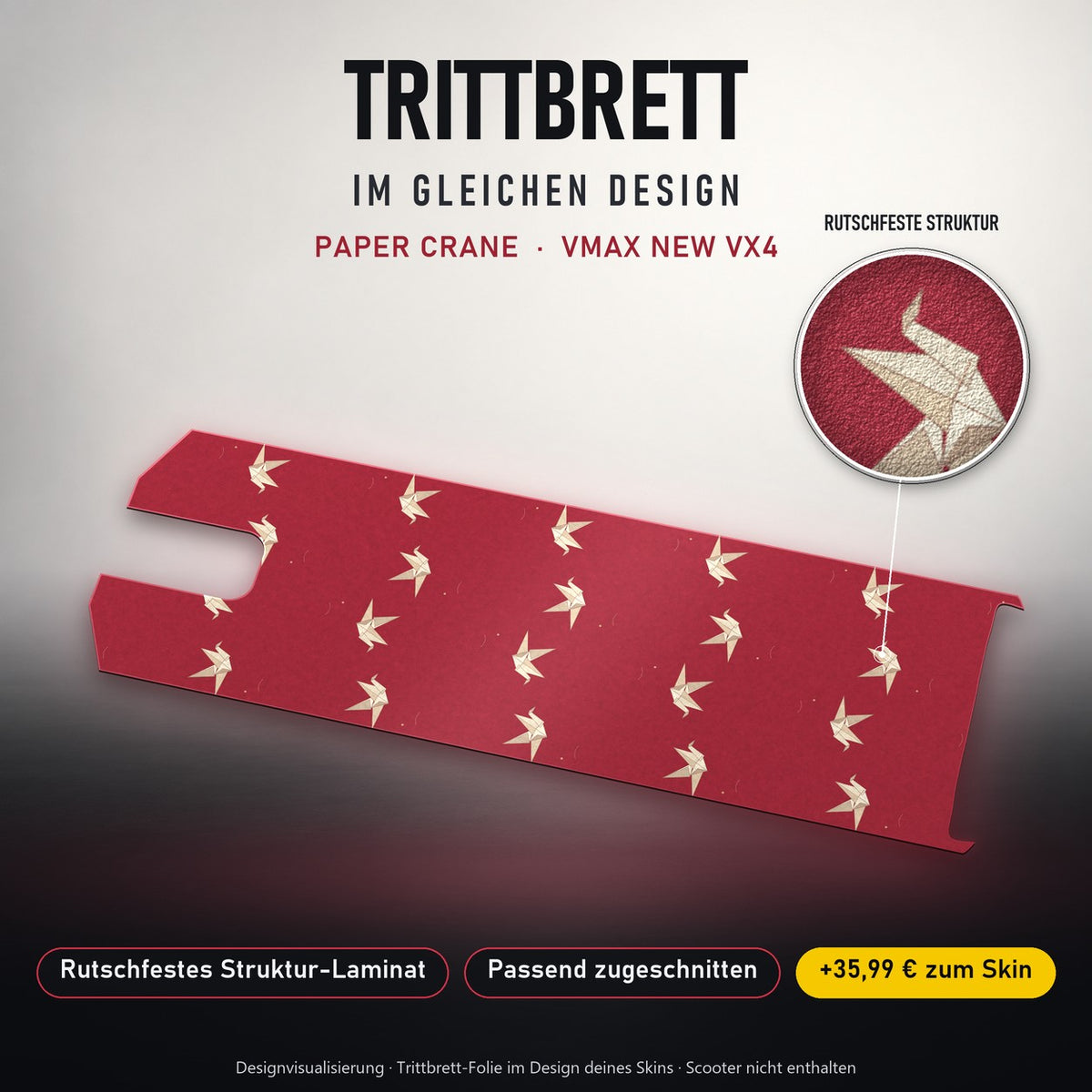 Trittbrett im gleichen Design – PAPER CRANE