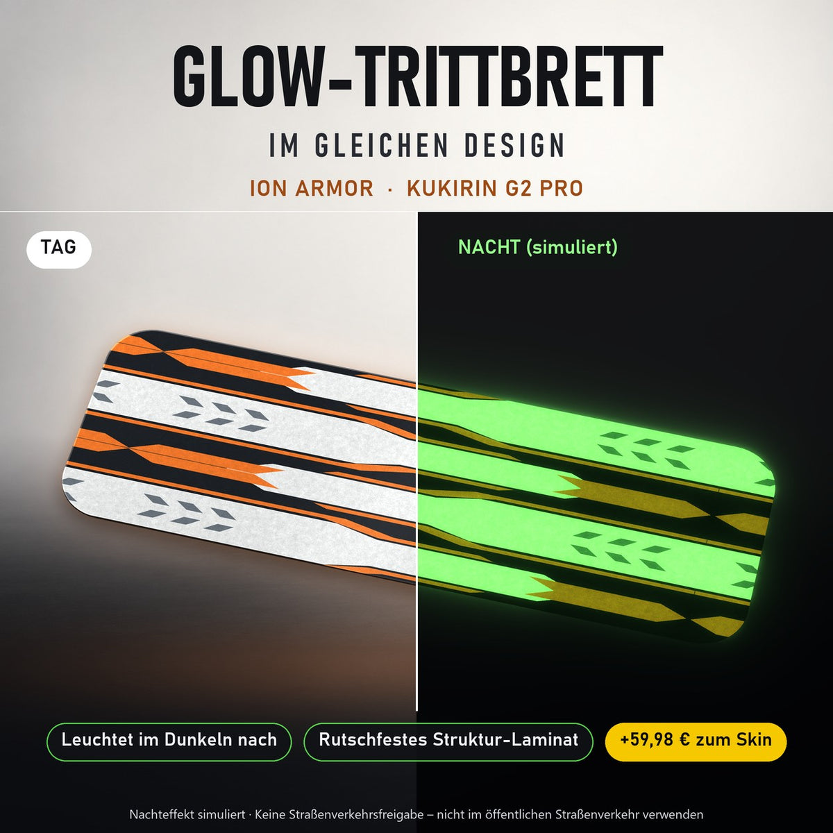 Glow-Trittbrett – ION ARMOR, Tag/Nacht