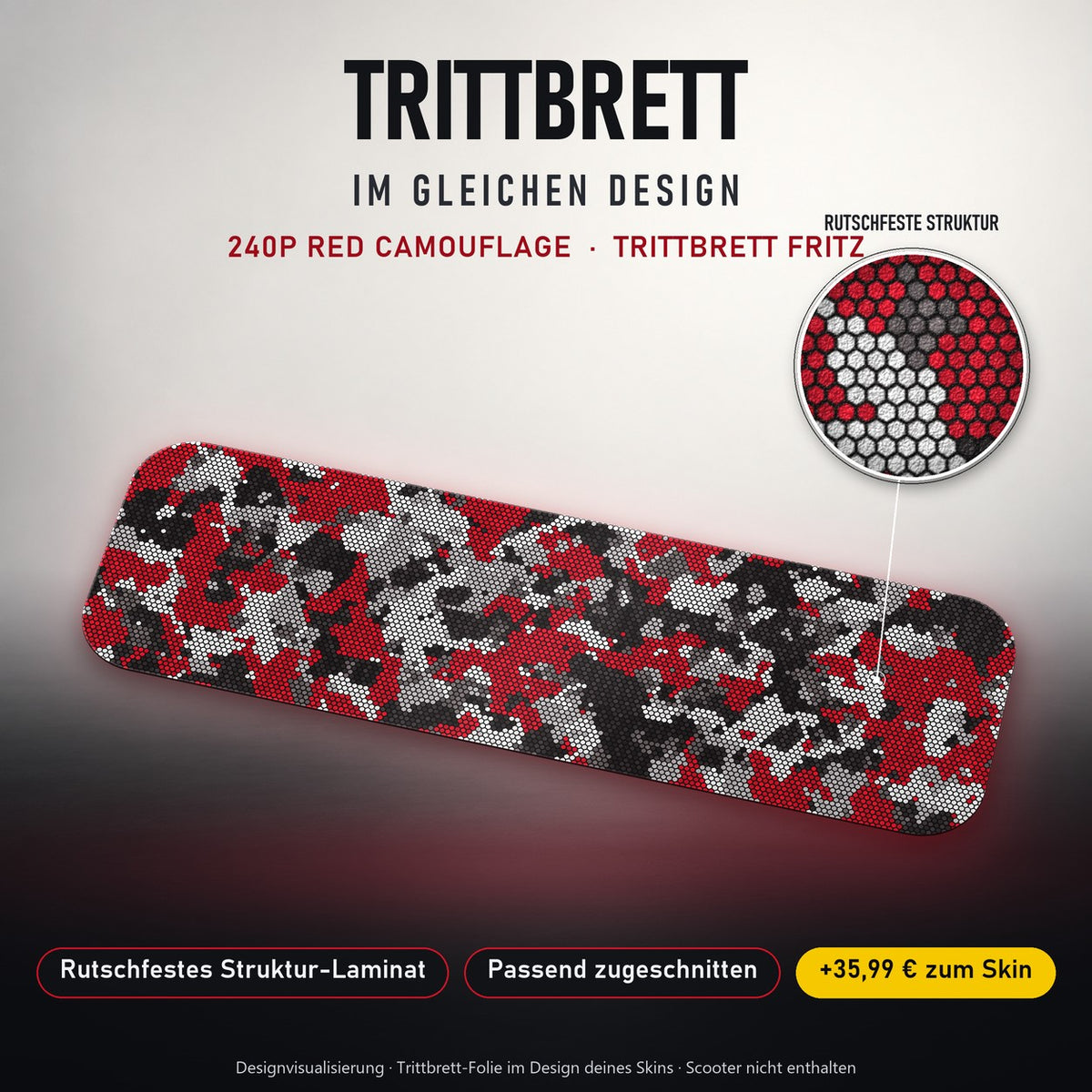 Trittbrett im gleichen Design – 240P RED CAMOUFLAGE