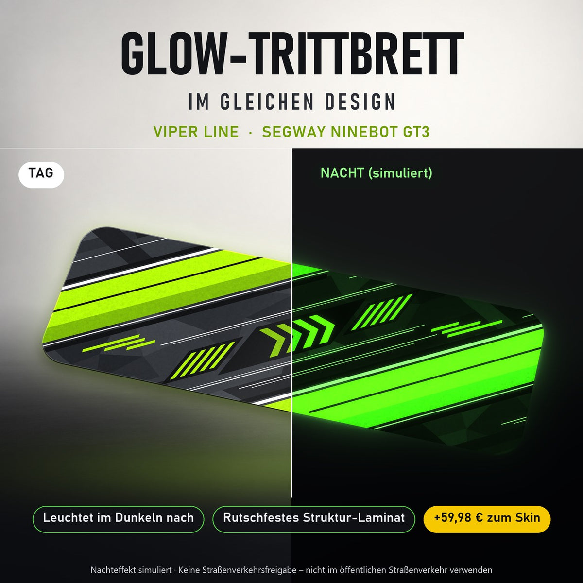 Glow-Trittbrett – VIPER LINE, Tag/Nacht