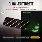Glow-Trittbrett – ELECTRIC POWER RED, Tag/Nacht