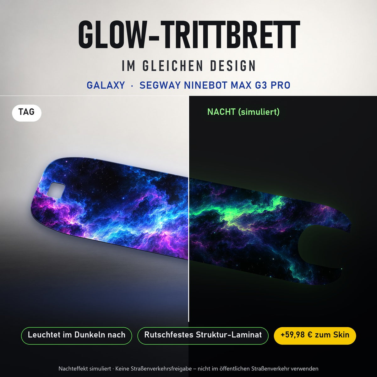 Glow-Trittbrett – GALAXY, Tag/Nacht