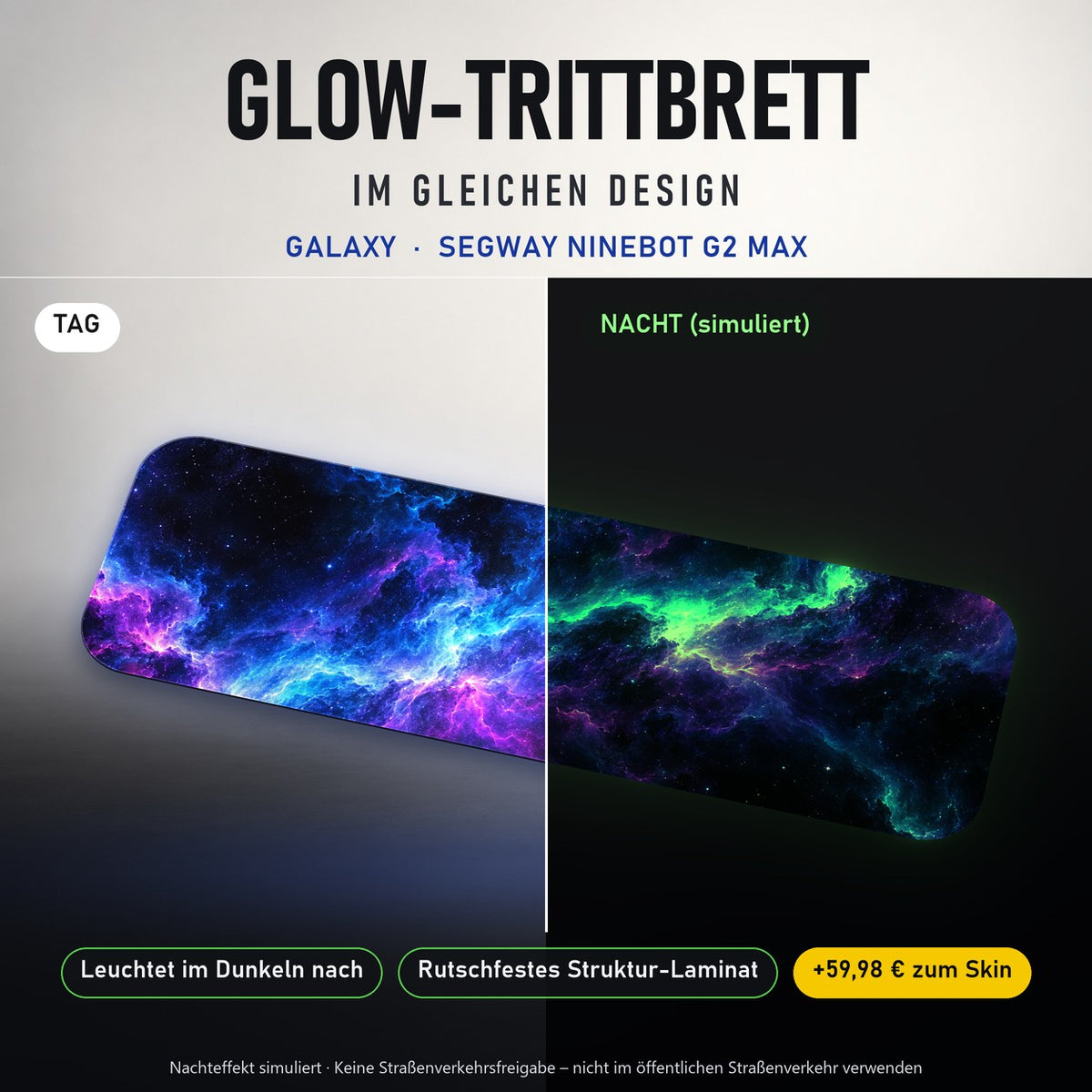 Glow-Trittbrett – GALAXY, Tag/Nacht
