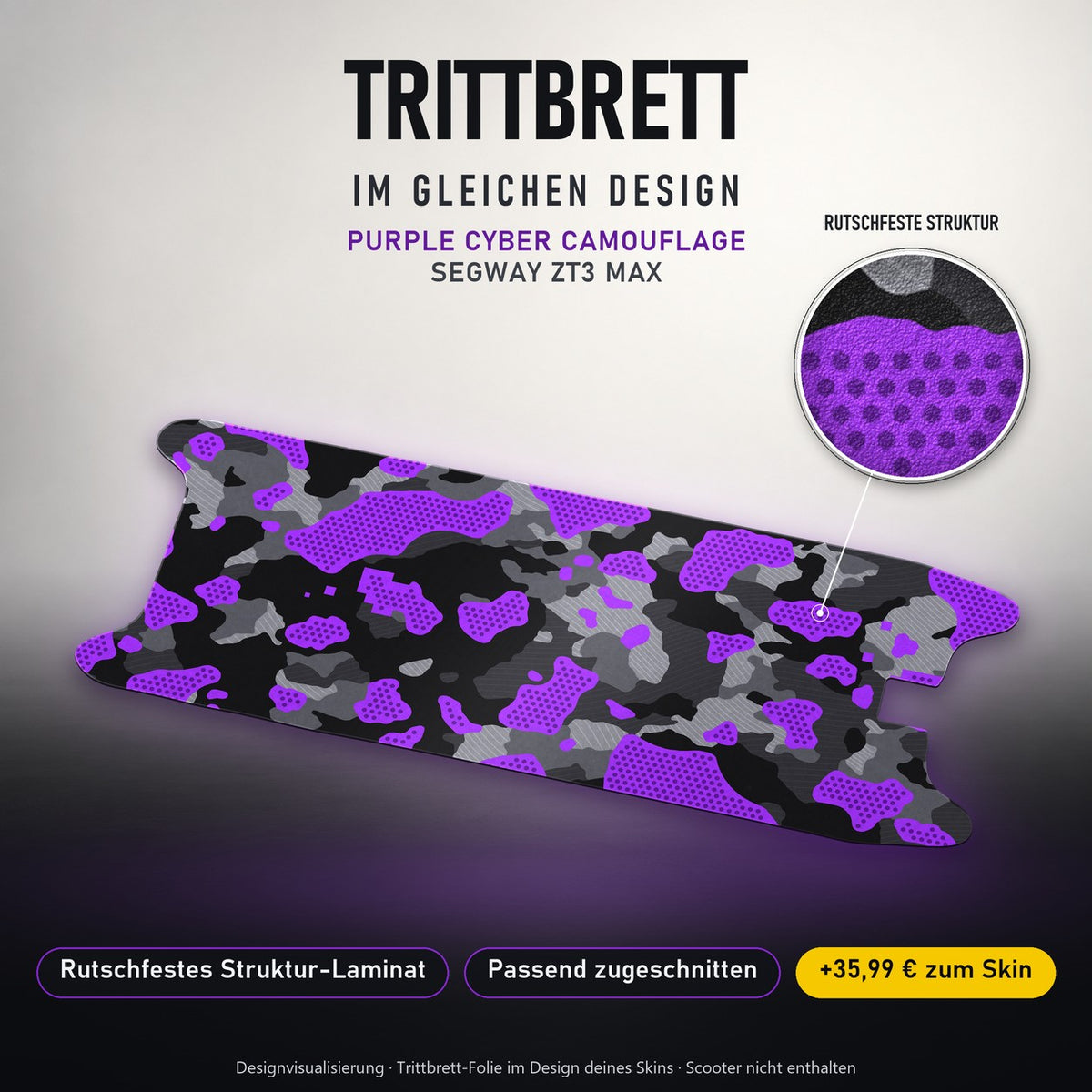 Trittbrett im gleichen Design – PURPLE CYBER CAMOUFLAGE