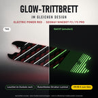 Glow-Trittbrett im gleichen Design – ELECTRIC POWER RED für SEGWAY NINEBOT F3, Tag und Nacht (+59,98 €)
