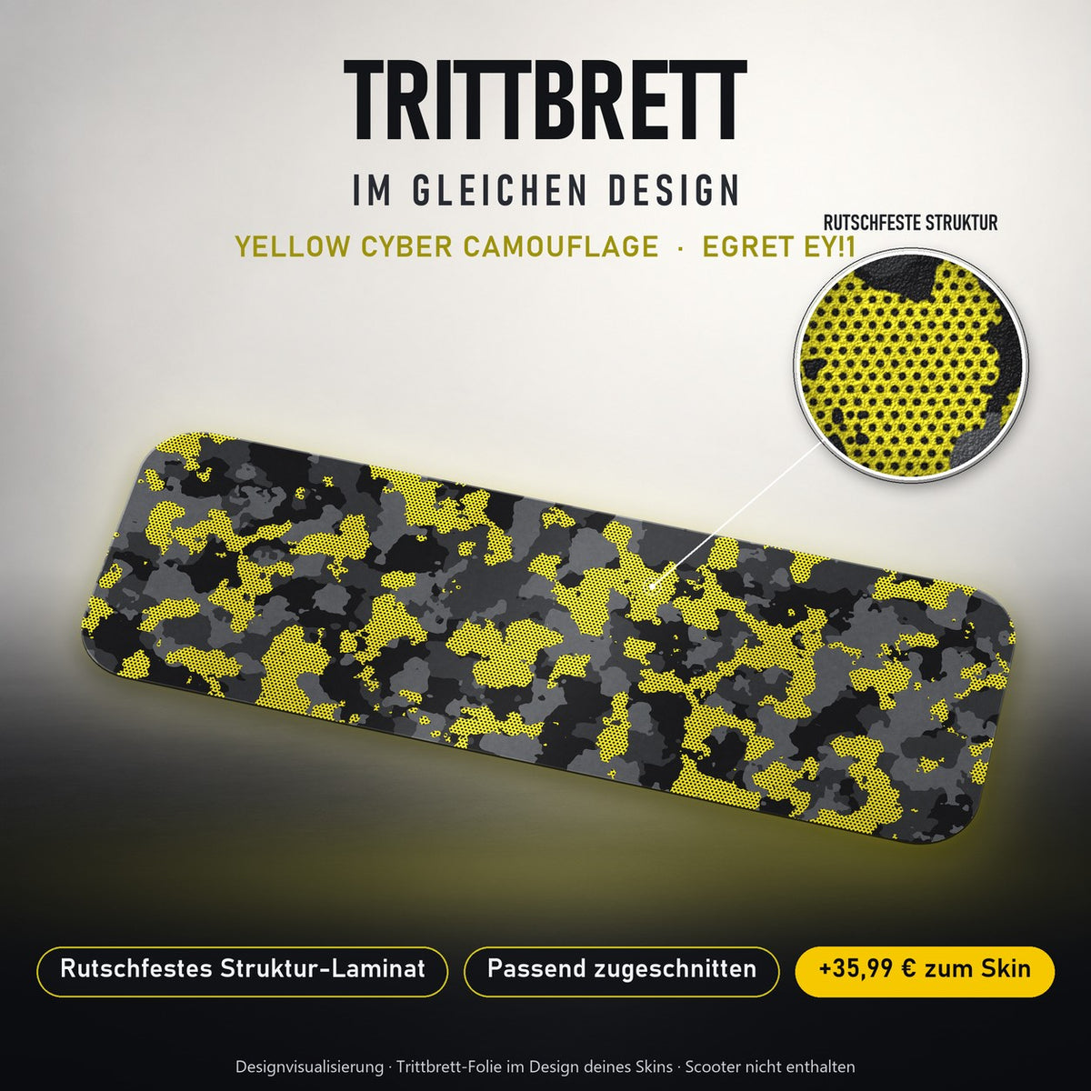Trittbrett im gleichen Design – YELLOW CYBER CAMOUFLAGE