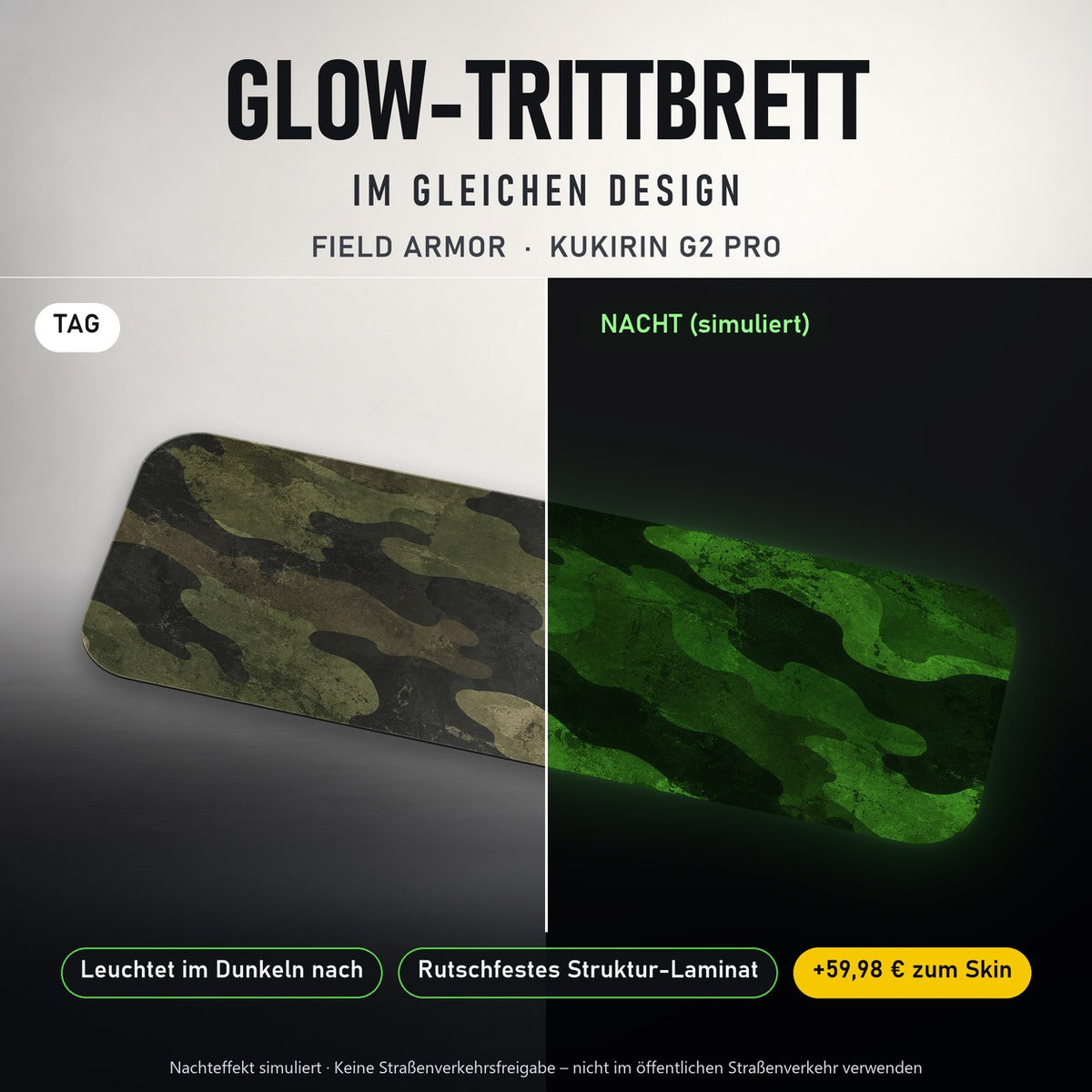 Glow-Trittbrett – FIELD ARMOR, Tag/Nacht