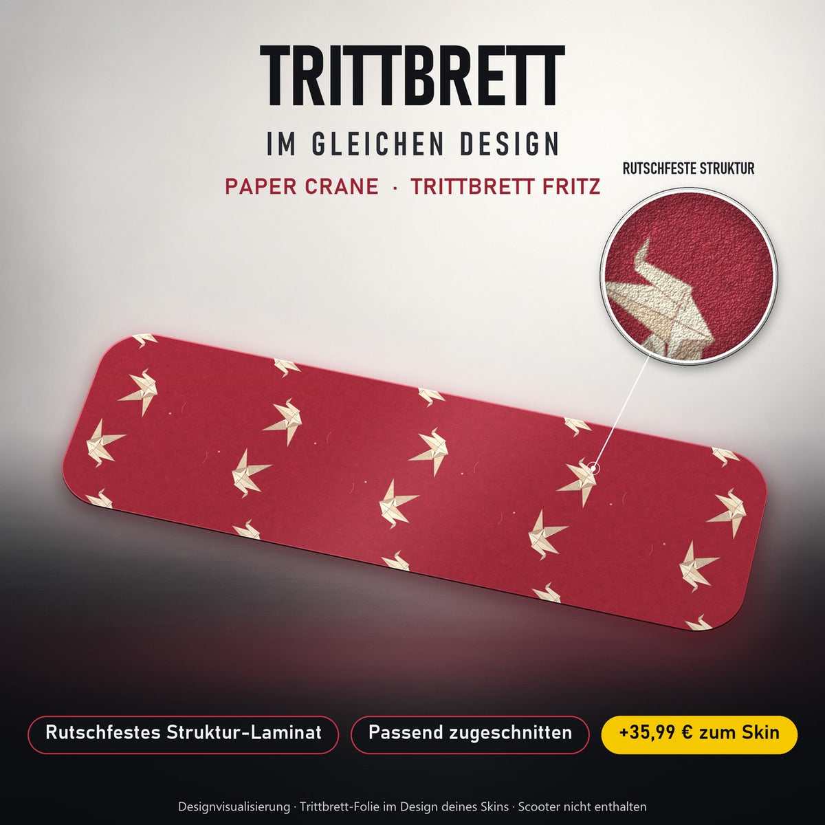 Trittbrett im gleichen Design – PAPER CRANE