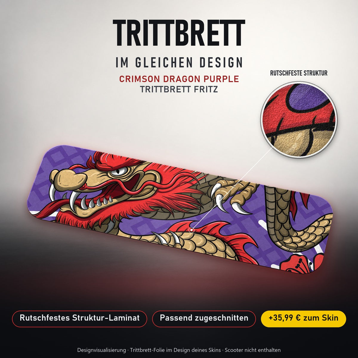 Trittbrett im gleichen Design – CRIMSON DRAGON PURPLE