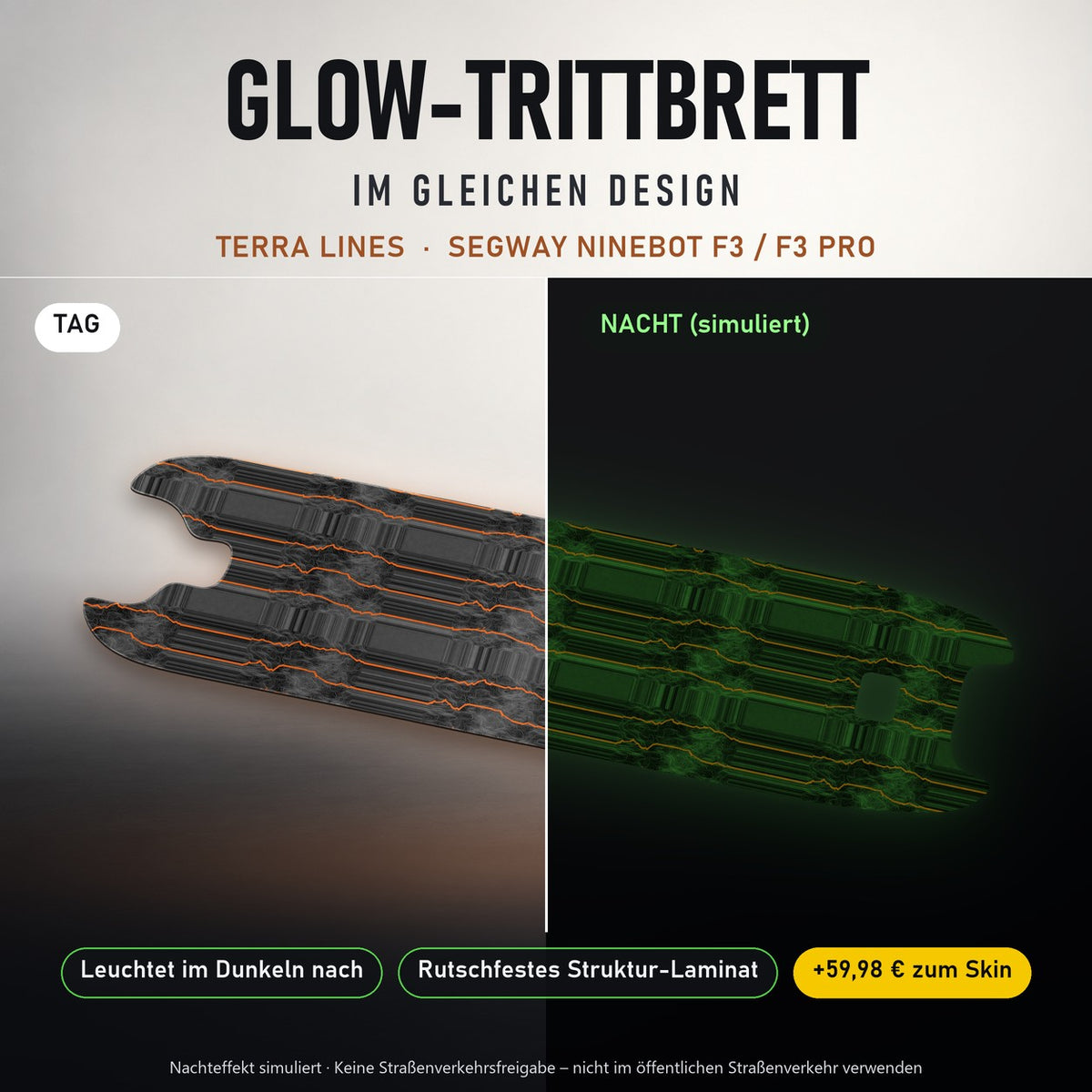 Glow-Trittbrett – TERRA LINES, Tag/Nacht