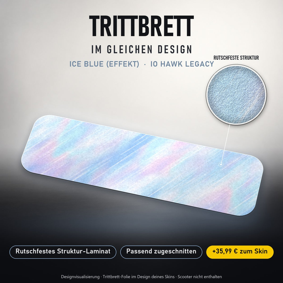 Trittbrett im gleichen Design – ICE BLUE (EFFEKT)
