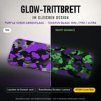 Glow-Trittbrett – PURPLE CYBER CAMOUFLAGE, Tag/Nacht
