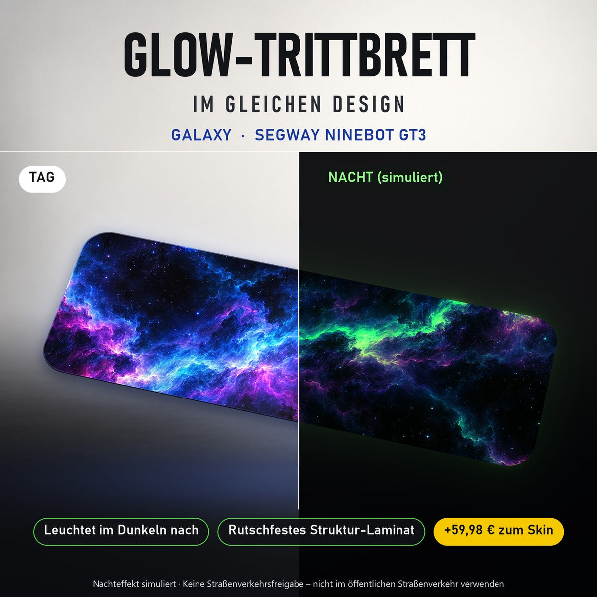 Glow-Trittbrett – GALAXY, Tag/Nacht