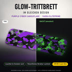 Glow-Trittbrett – PURPLE CYBER CAMOUFLAGE, Tag/Nacht