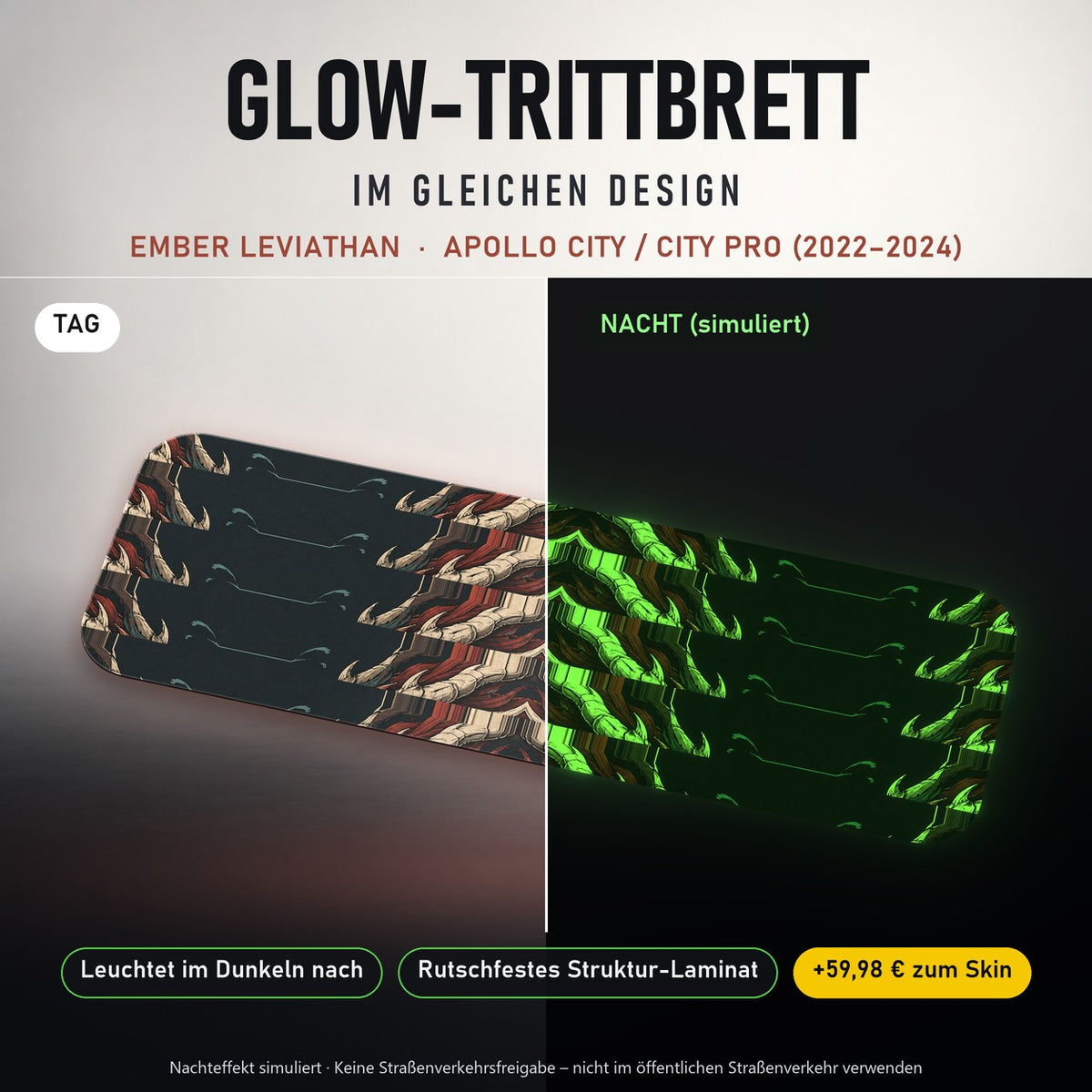 Glow-Trittbrett – EMBER LEVIATHAN, Tag/Nacht