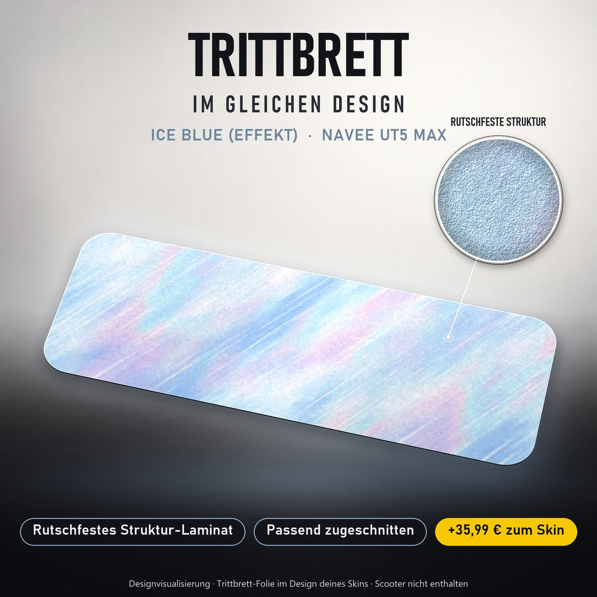 Trittbrett im gleichen Design – ICE BLUE (EFFEKT)
