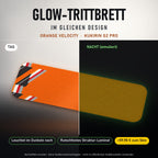 Glow-Trittbrett – ORANGE VELOCITY, Tag/Nacht