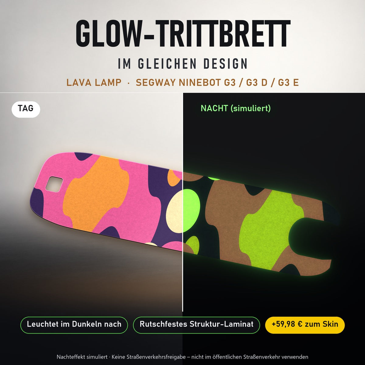 Glow-Trittbrett – LAVA LAMP, Tag/Nacht