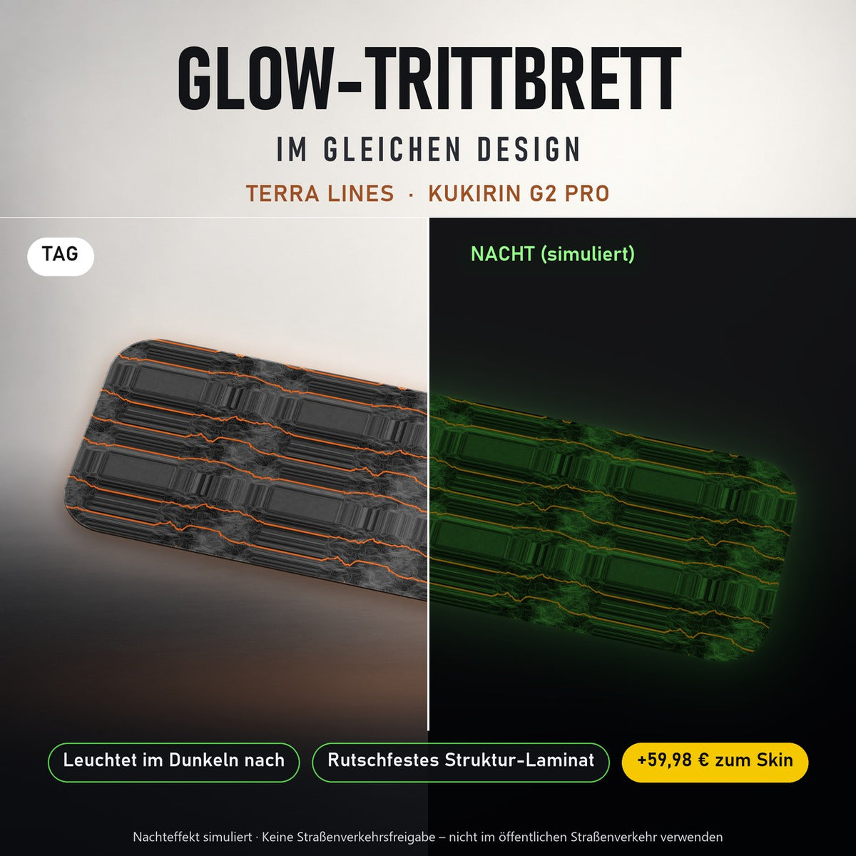 Glow-Trittbrett – TERRA LINES, Tag/Nacht
