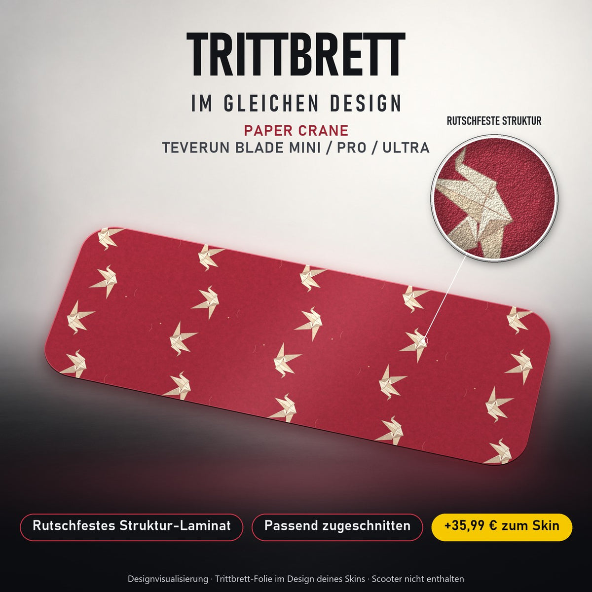 Trittbrett im gleichen Design – PAPER CRANE