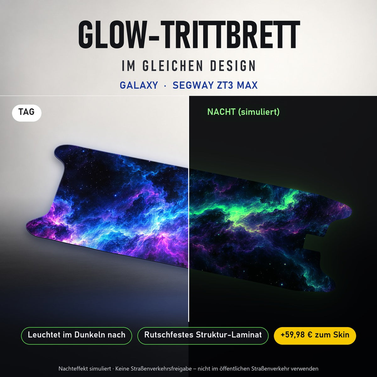 Glow-Trittbrett – GALAXY, Tag/Nacht