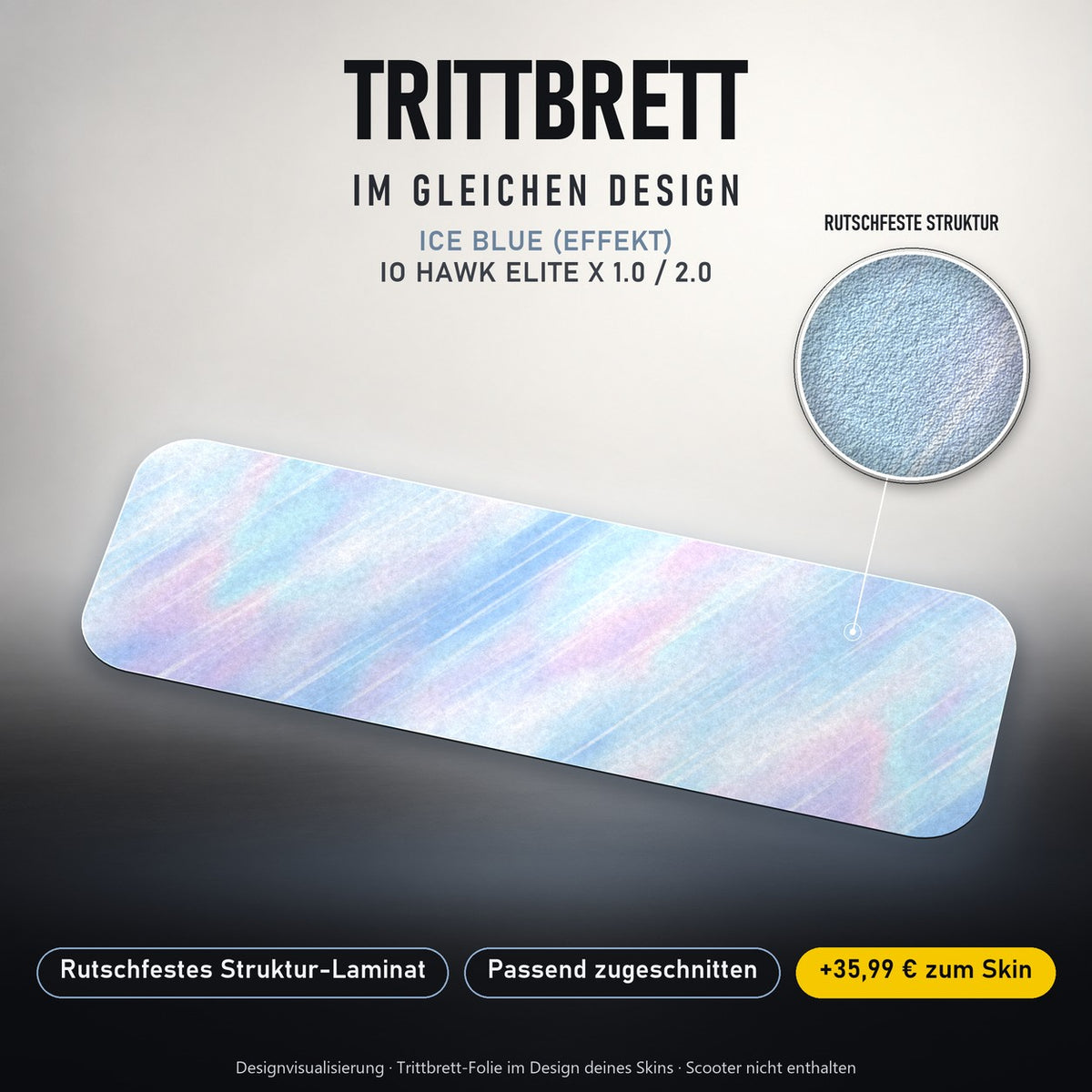 Trittbrett im gleichen Design – ICE BLUE (EFFEKT)