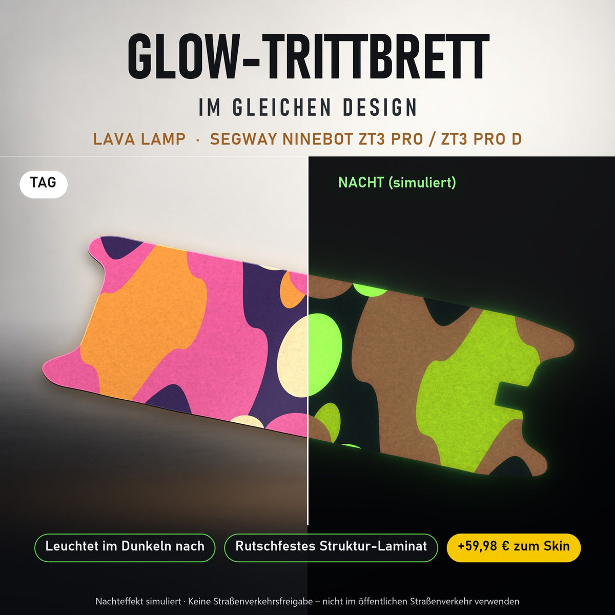 Glow-Trittbrett – LAVA LAMP, Tag/Nacht
