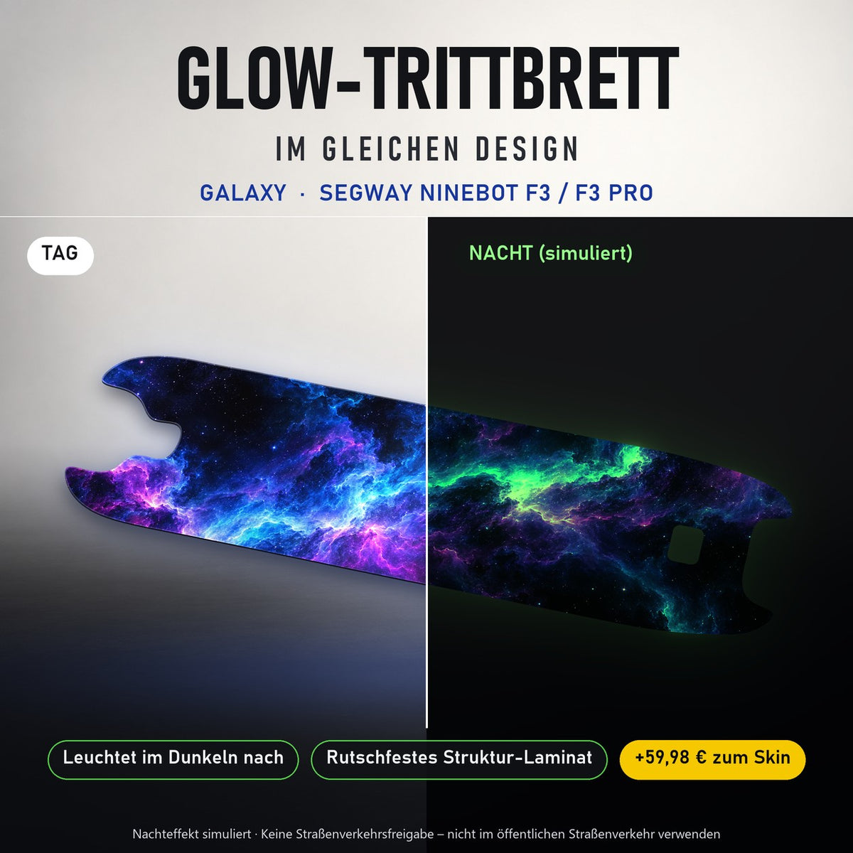 Glow-Trittbrett – GALAXY, Tag/Nacht