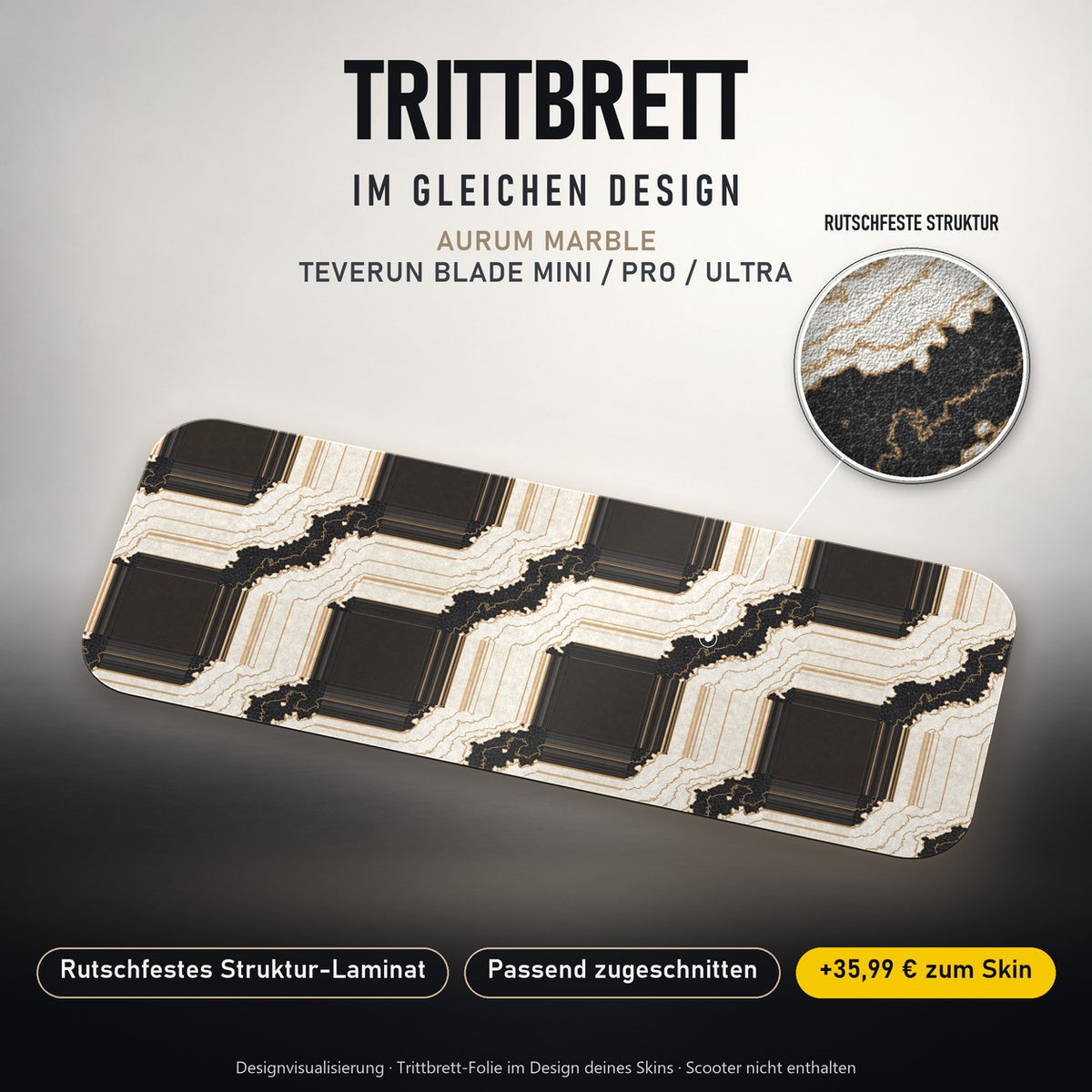Trittbrett im gleichen Design – AURUM MARBLE