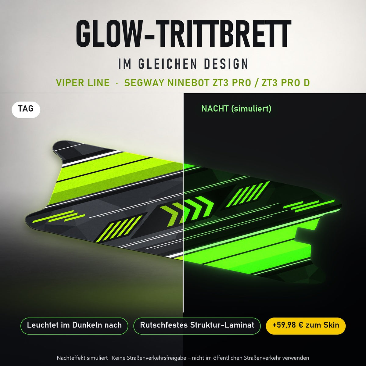 Glow-Trittbrett – VIPER LINE, Tag/Nacht
