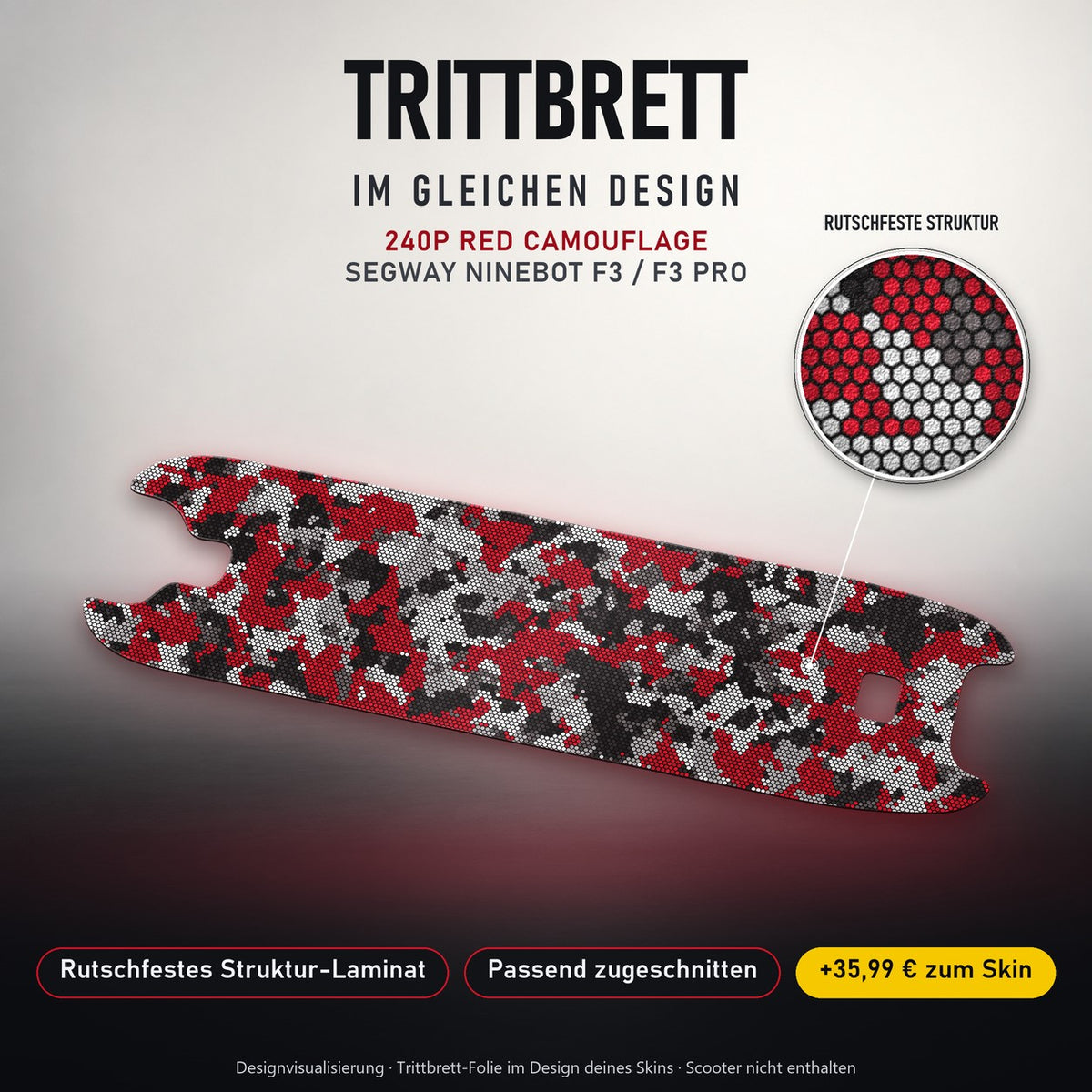 Trittbrett im gleichen Design – 240P RED CAMOUFLAGE