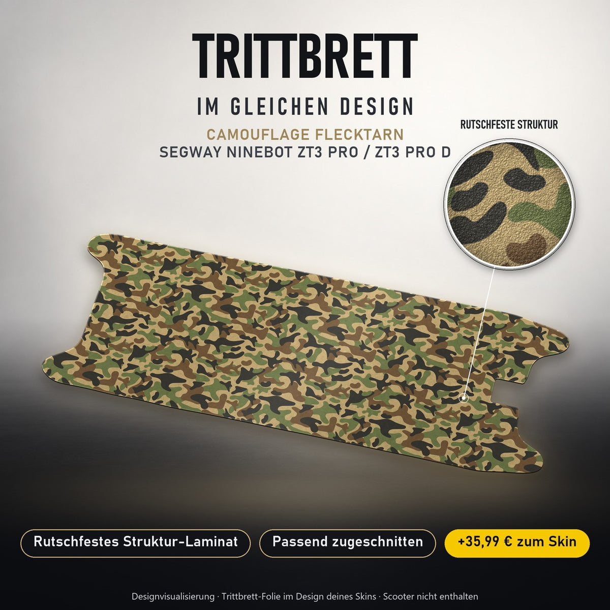 Trittbrett im gleichen Design – CAMOUFLAGE FLECKTARN