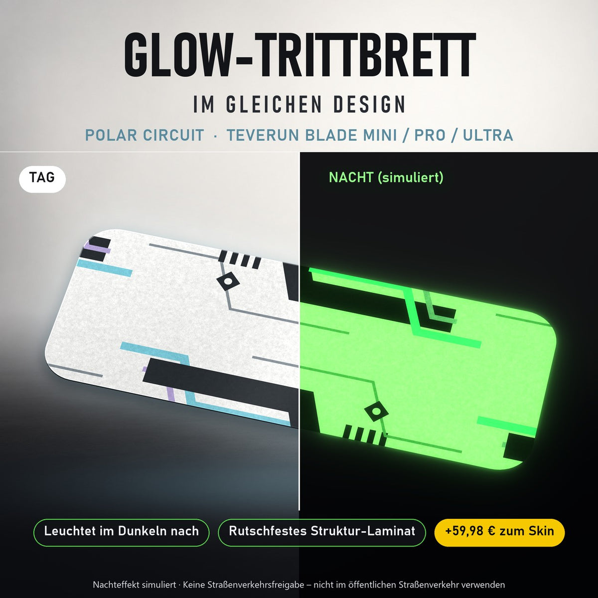 Glow-Trittbrett – POLAR CIRCUIT, Tag/Nacht