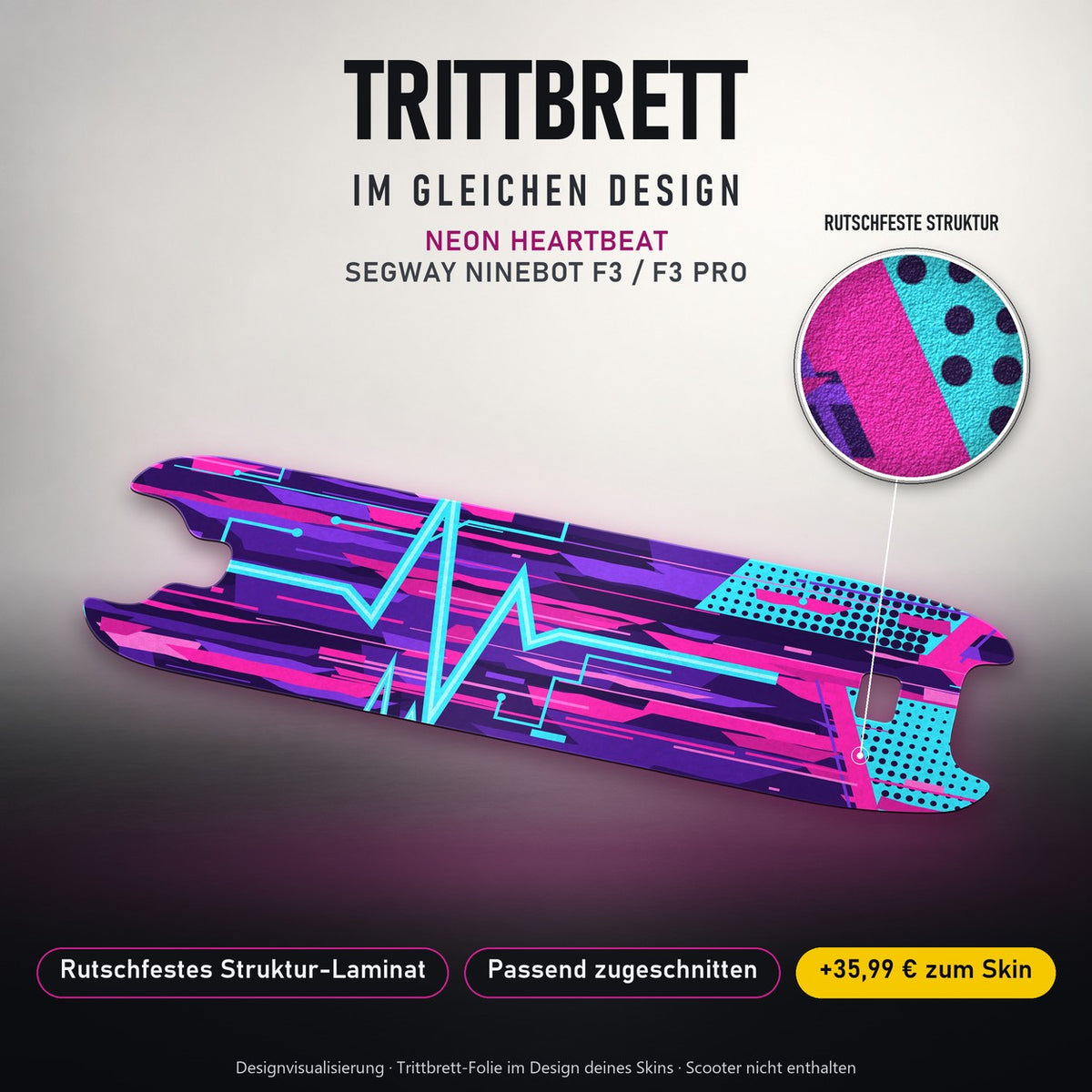 Trittbrett im gleichen Design – NEON HEARTBEAT