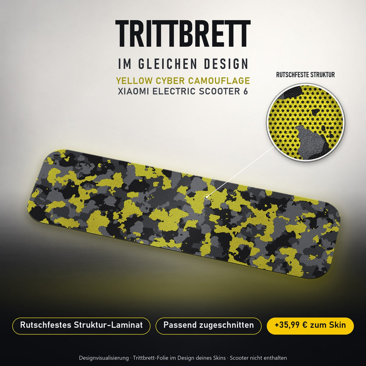 Trittbrett im gleichen Design – YELLOW CYBER CAMOUFLAGE