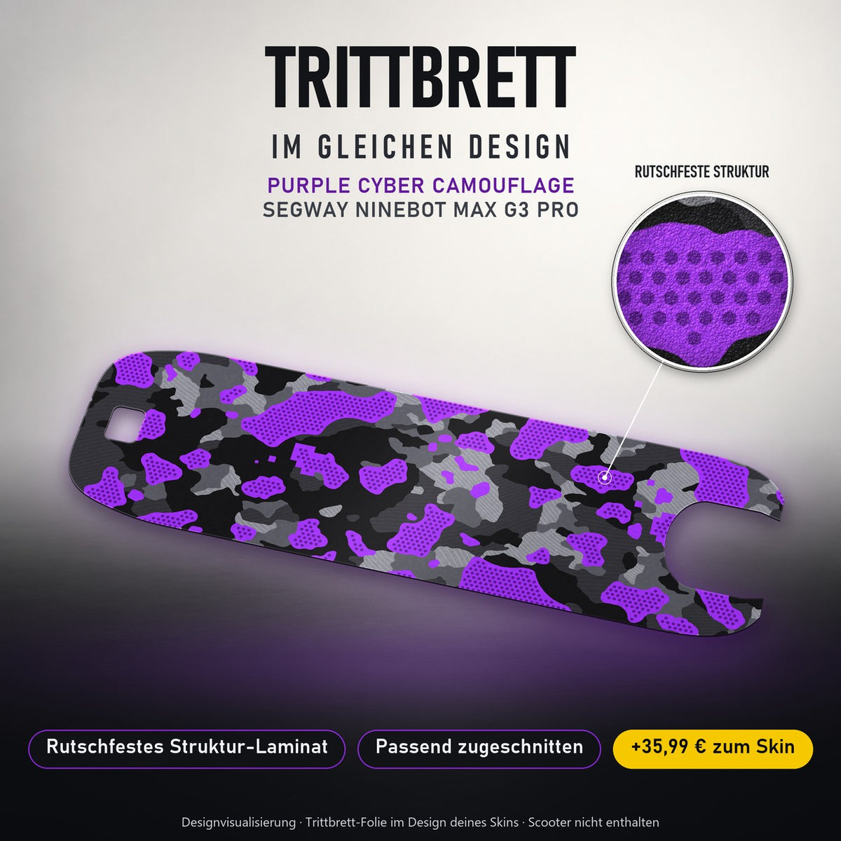 Trittbrett im gleichen Design – PURPLE CYBER CAMOUFLAGE