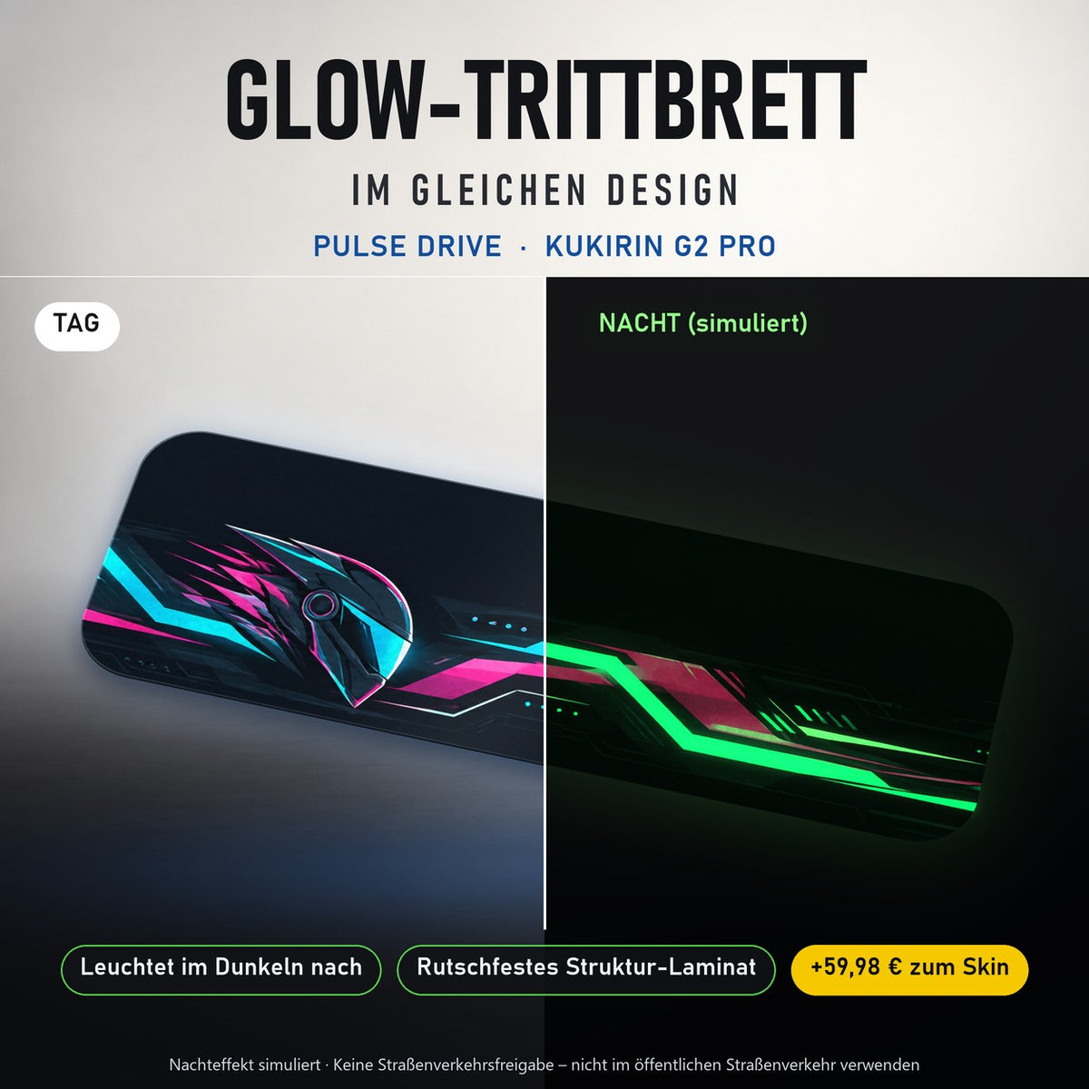 Glow-Trittbrett – PULSE DRIVE, Tag/Nacht