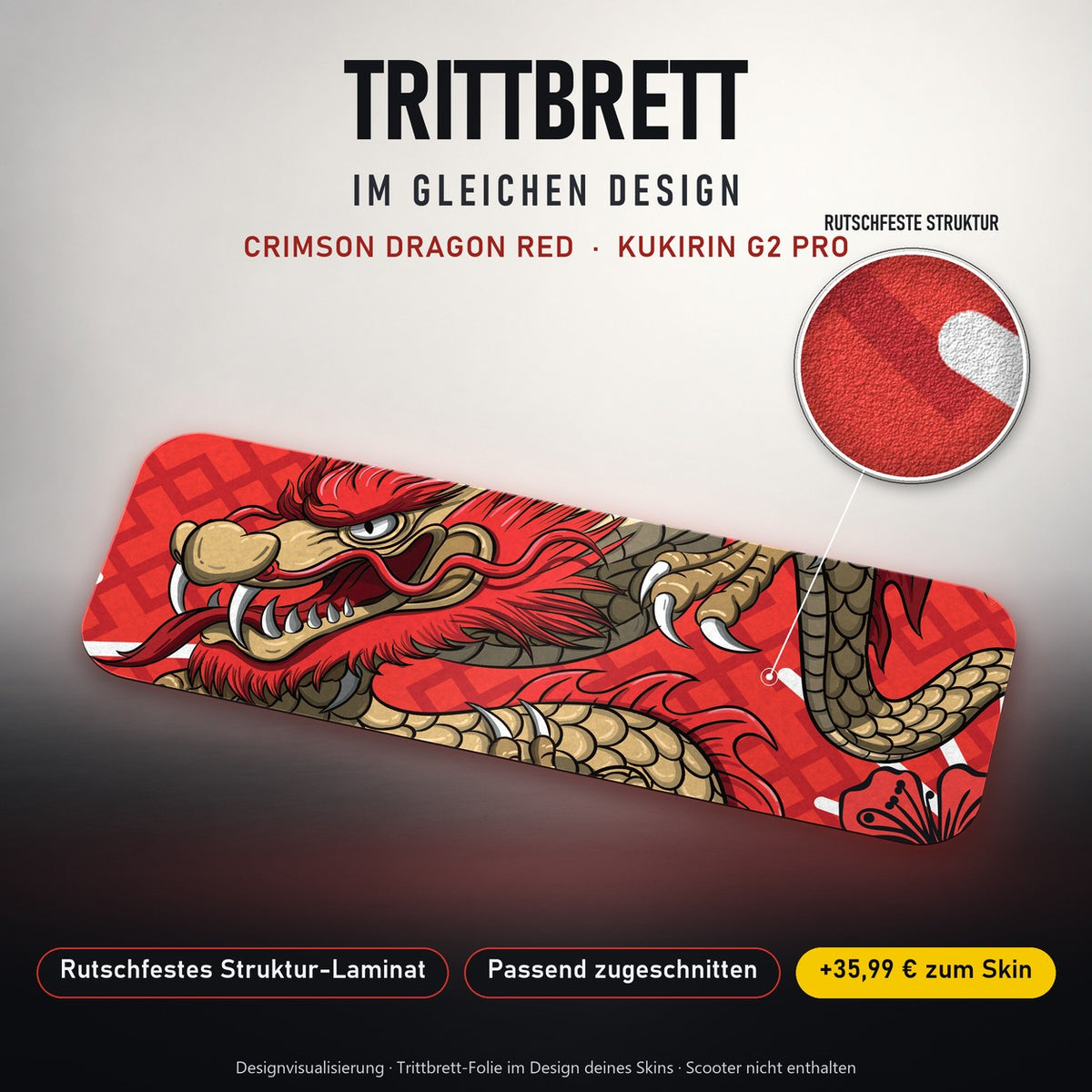 Trittbrett im gleichen Design – CRIMSON DRAGON RED