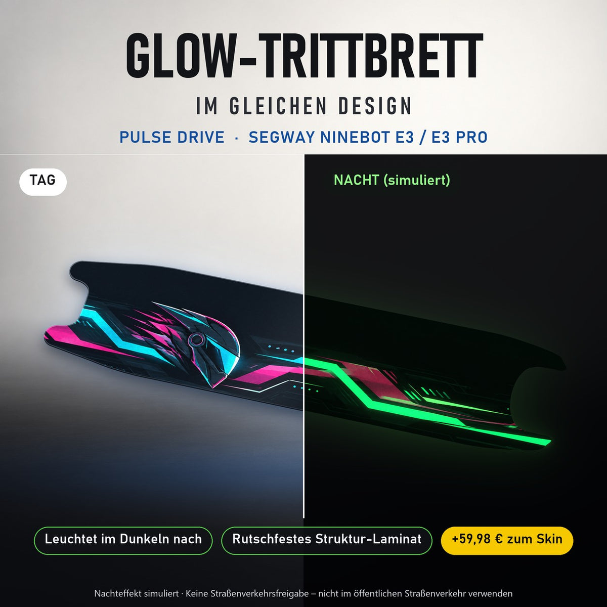 Glow-Trittbrett – PULSE DRIVE, Tag/Nacht