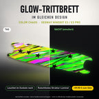 Glow-Trittbrett – COLOR CHAOS, Tag/Nacht