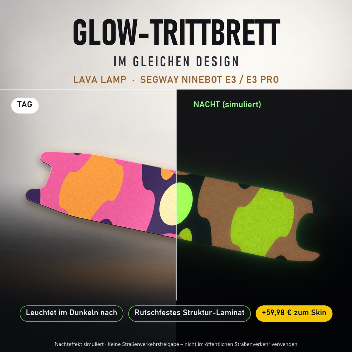 Glow-Trittbrett – LAVA LAMP, Tag/Nacht