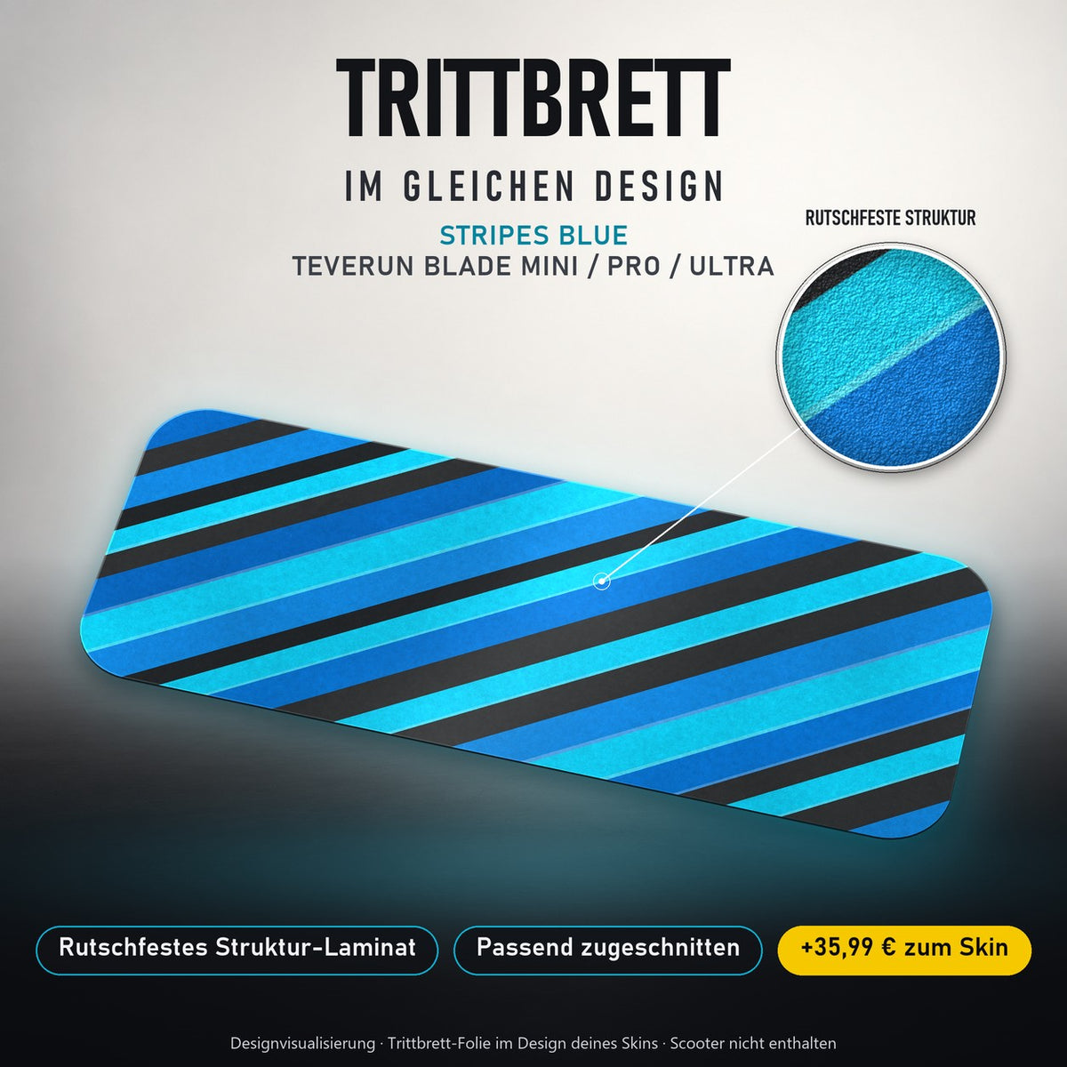 Trittbrett im gleichen Design – STRIPES BLUE