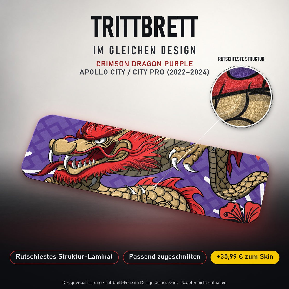 Trittbrett im gleichen Design – CRIMSON DRAGON PURPLE
