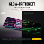 Glow-Trittbrett – NEON TRIBAL, Tag/Nacht